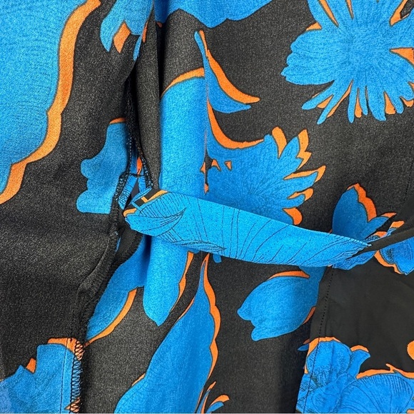 NWT Urban Outfitters CAD Electric Blue and Black Wrap Dress | US Size XL - Picture 11 of 13